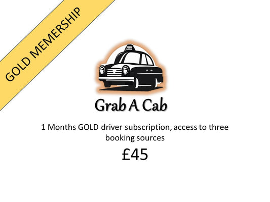 1 Months GOLD Driver Subscription, access to 3 new booking sources